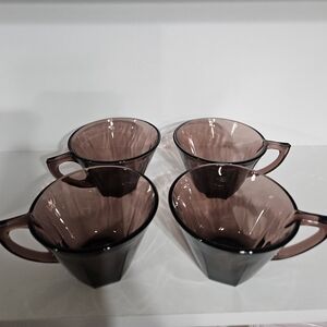 Hazel Atlas Amethyst Cups - Set Of 4